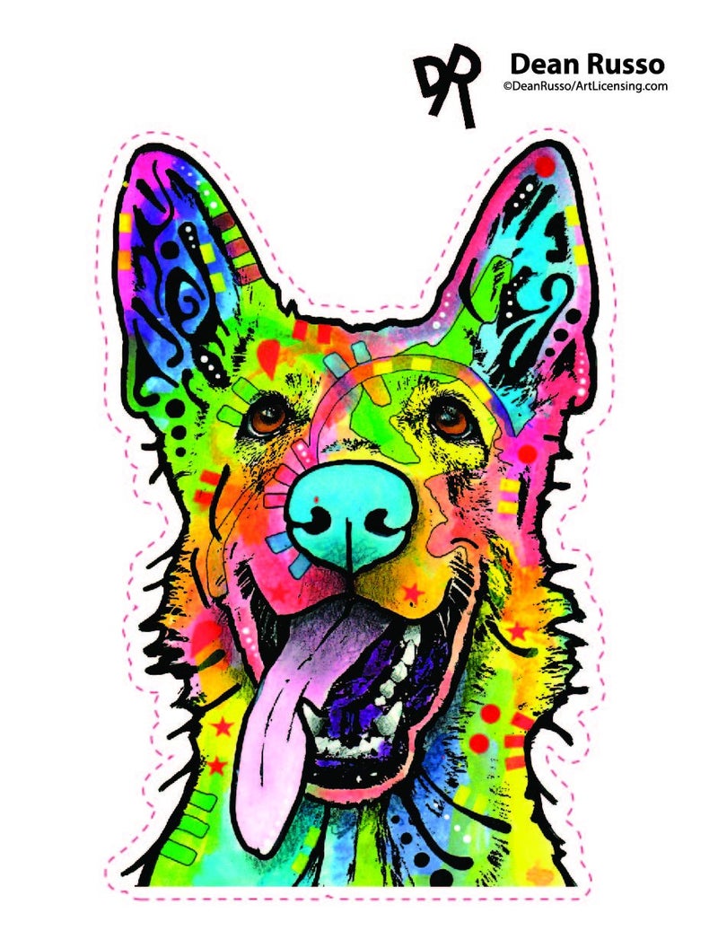 Enjoy It Dean Russo German Shepherd Car Stickers 2-Pack, Outdoor Rated Vinyl Sticker Decals for Windows, Bumpers, Laptops or Crafts - Image 3